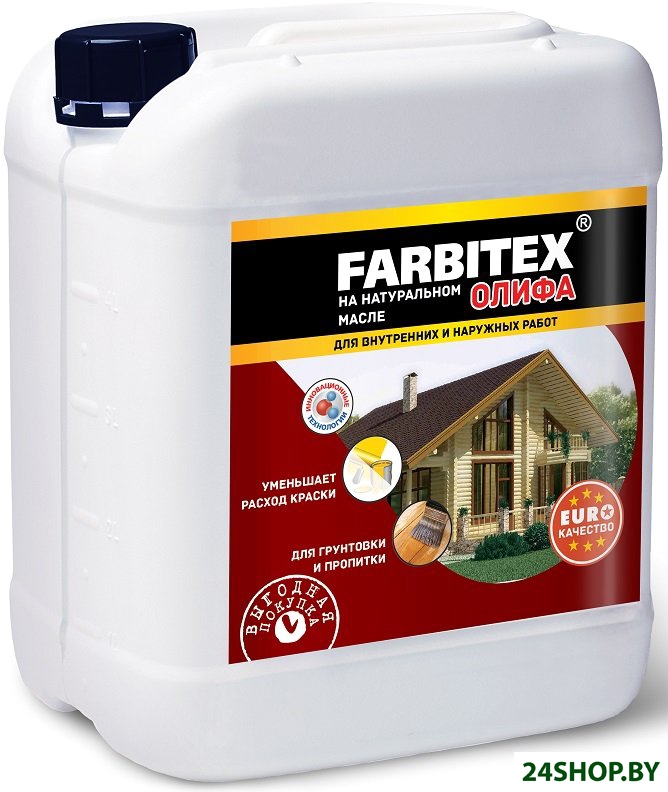 Пропитка Farbitex Олифа на натуральном масле 10 л Пропитка Farbitex Олифа на натуральном масле 10 л