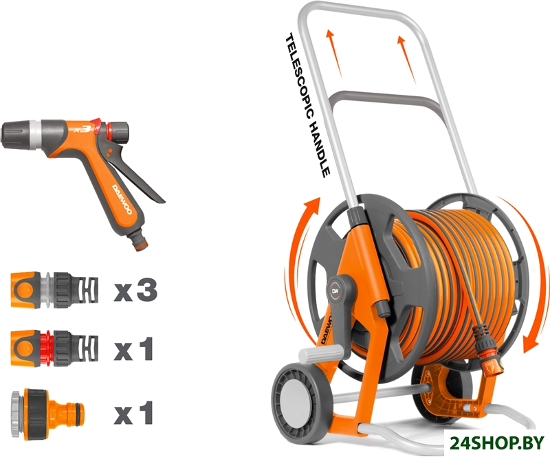 Тележка со шлангом Daewoo Power DWR 2126 (1/2 Тележка со шлангом Daewoo Power DWR 2126 (1/2