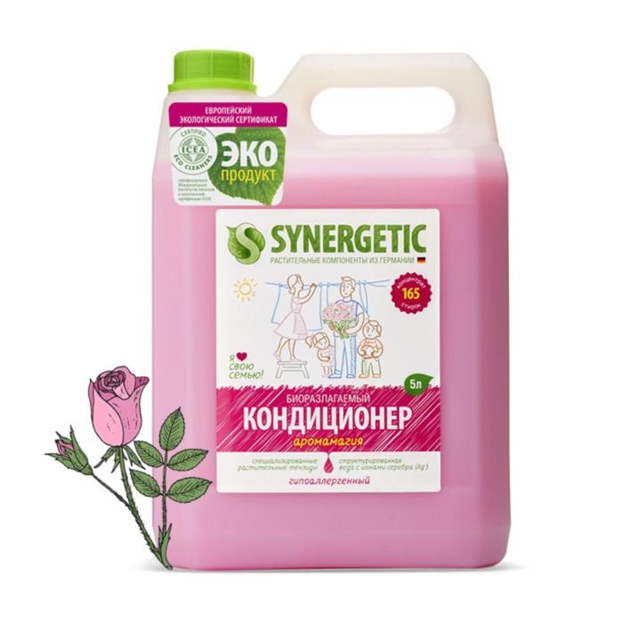 Ополаскиватель для белья SYNERGETIC биоразлагаемый аромамагия 5л Ополаскиватель для белья SYNERGETIC биоразлагаемый аромамагия 5л