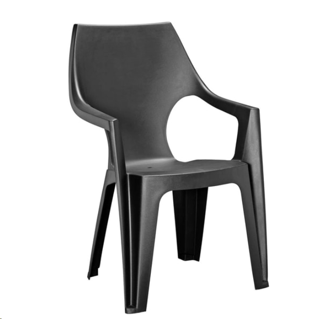 Стул пластиковый Keter Dante Lowback 207063 (графит) Стул пластиковый Keter Dante Lowback 207063 (графит)