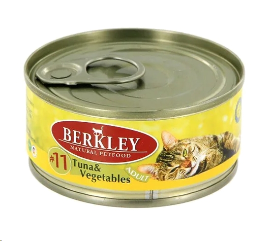Корм для кошек Berkley Tунец с овощами (100г) Корм для кошек Berkley Tунец с овощами (100г)