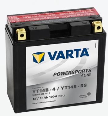 Автомобильный аккумулятор VARTA POWERSPORTS AGM 512 903 013 (12 Ah) Автомобильный аккумулятор VARTA POWERSPORTS AGM 512 903 013 (12 Ah)