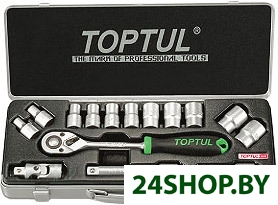Набор торцевых головок Toptul GCAD1502 15 предметов Набор торцевых головок Toptul GCAD1502 15 предметов