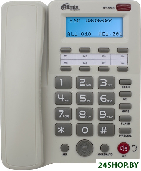Проводной телефон Ritmix RT-550 (белый) Проводной телефон Ritmix RT-550 (белый)