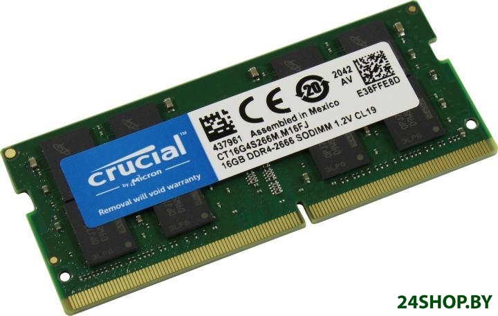 Оперативная память Crucial 8GB DDR4 SODIMM PC4-25600 CT8G4SFRA32A Оперативная память Crucial 8GB DDR4 SODIMM PC4-25600 CT8G4SFRA32A