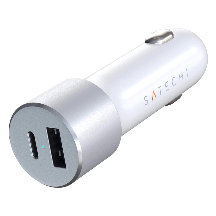 Автомобильное зарядное Satechi 72W Type-C PD Car Charger (серебристый) Автомобильное зарядное Satechi 72W Type-C PD Car Charger (серебристый)