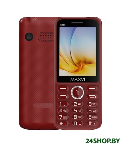 Мобильный телефон Maxvi K15n (винный красный) Мобильный телефон Maxvi K15n (винный красный)