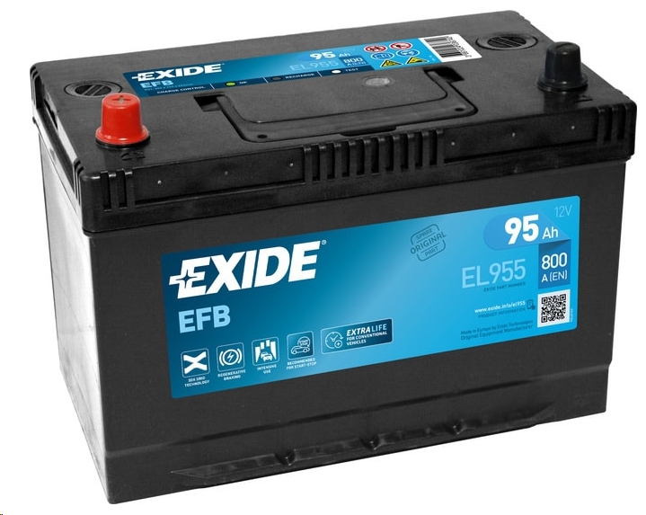Автомобильный аккумулятор Exide Start-Stop EFB EL955 (95 А·ч) Автомобильный аккумулятор Exide Start-Stop EFB EL955 (95 А·ч)