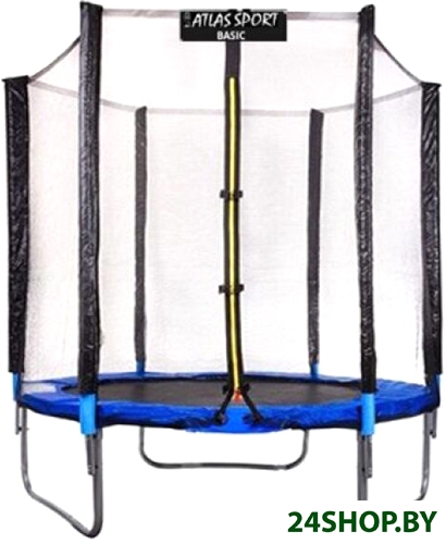 Батут Atlas Sport 183 см - 6ft (внешняя сетка, синий) Батут Atlas Sport 183 см - 6ft (внешняя сетка, синий)