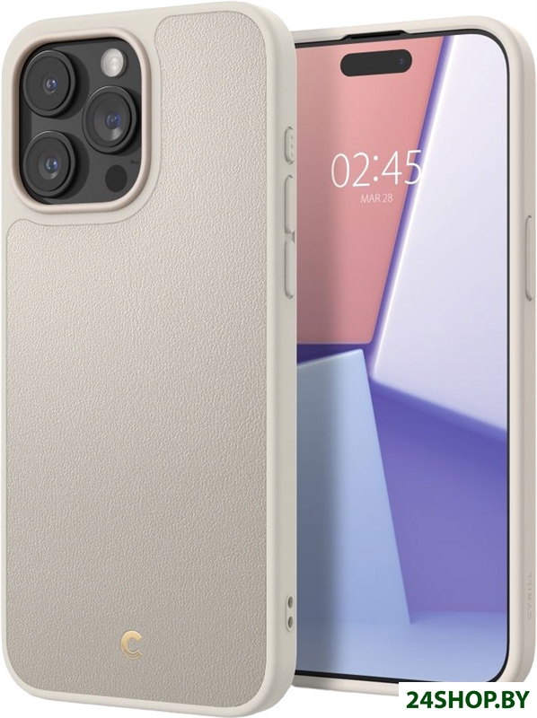 Чехол для телефона Spigen Cyrill Kajuk Mag для iPhone 15 Pro Max ACS06633 (кремовый) Чехол для телефона Spigen Cyrill Kajuk Mag для iPhone 15 Pro Max ACS06633 (кремовый)