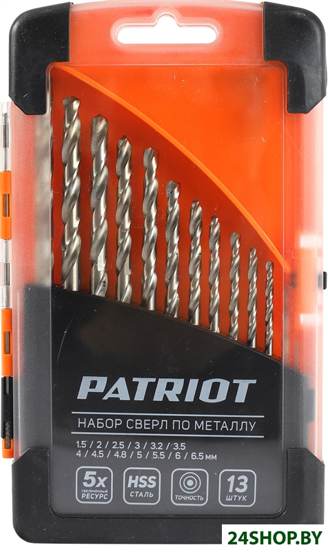 Набор сверл Patriot 815010104 (13 предметов) Набор сверл Patriot 815010104 (13 предметов)