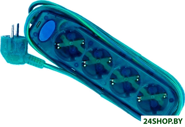 Удлинитель Electraline 62305 (3 м, синий) Удлинитель Electraline 62305 (3 м, синий)