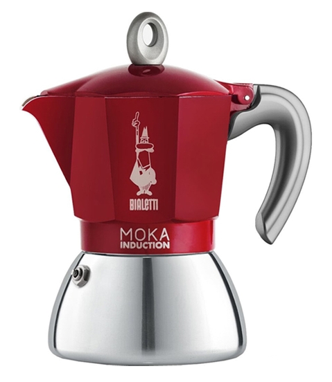 Гейзерная кофеварка Bialetti Moka Induction (4 порции, красный) Гейзерная кофеварка Bialetti Moka Induction (4 порции, красный)