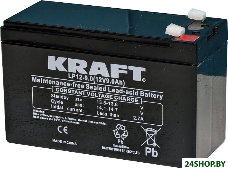 Аккумулятор для ИБП KRAFT LP12-9 (12V/9Ah) Аккумулятор для ИБП KRAFT LP12-9 (12V/9Ah)