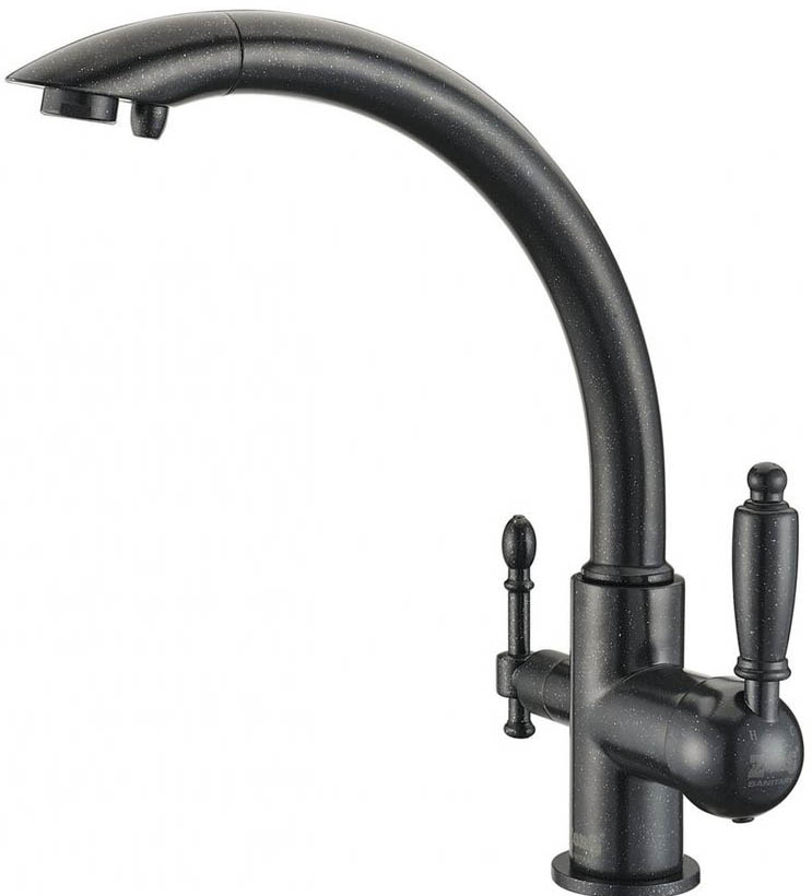 Смеситель кухонный ZorG CLEAN WATER ZR 314 YF-33 black metall granit Смеситель кухонный ZorG CLEAN WATER ZR 314 YF-33 black metall granit
