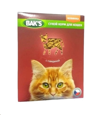 Корм для кошек Baks с говядиной (10кг) Корм для кошек Baks с говядиной (10кг)