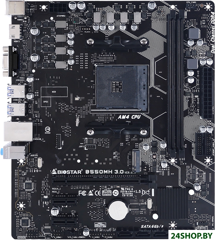 Материнская плата BIOSTAR B550MH 3.0 Ver. 6.1 Материнская плата BIOSTAR B550MH 3.0 Ver. 6.1