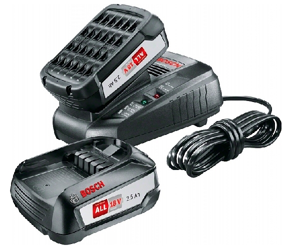 Аккумулятор с зарядным устройством Bosch Starter Set 18V 1600A011LD (18В/2.5 Ah + 14.4-18В) Аккумулятор с зарядным устройством Bosch Starter Set 18V 1600A011LD (18В/2.5 Ah + 14.4-18В)