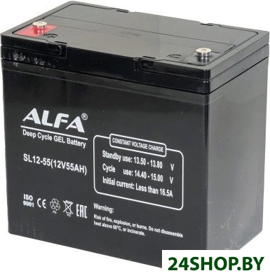 Аккумулятор для ИБП ALFA SL12-55 (12V-55Ah) Аккумулятор для ИБП ALFA SL12-55 (12V-55Ah)