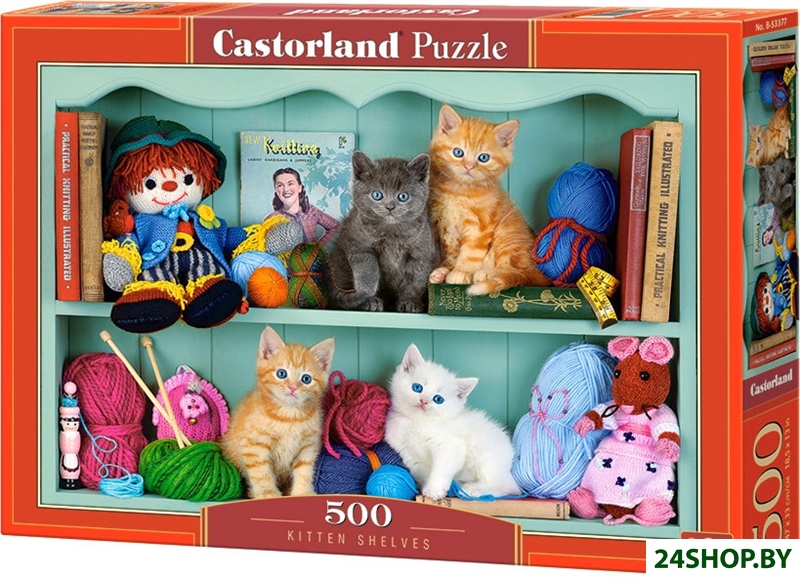 Пазл Castorland Котята на полках Пазл Castorland Котята на полках