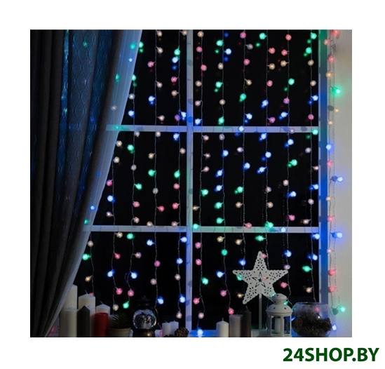 Световой дождь Luazon Занавес 360 LED 2х1.5м (мульти) 2361724 Световой дождь Luazon Занавес 360 LED 2х1.5м (мульти) 2361724