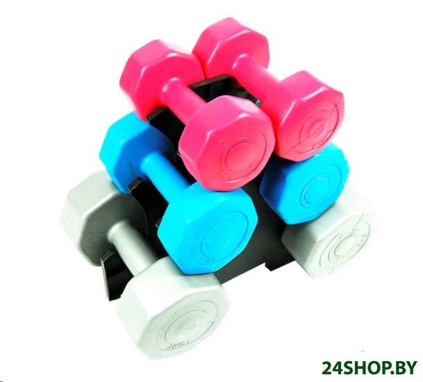 Гантельный ряд ATLAS SPORT Fitnes Composit 12 кг с подставкой (2х1 кг/2х2 кг/2х3 кг) Гантельный ряд ATLAS SPORT Fitnes Composit 12 кг с подставкой (2х1 кг/2х2 кг/2х3 кг)