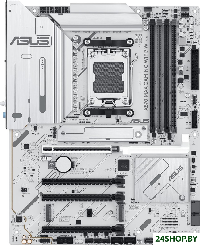 Материнская плата ASUS X870 MAX Gaming WiFi7 W Материнская плата ASUS X870 MAX Gaming WiFi7 W
