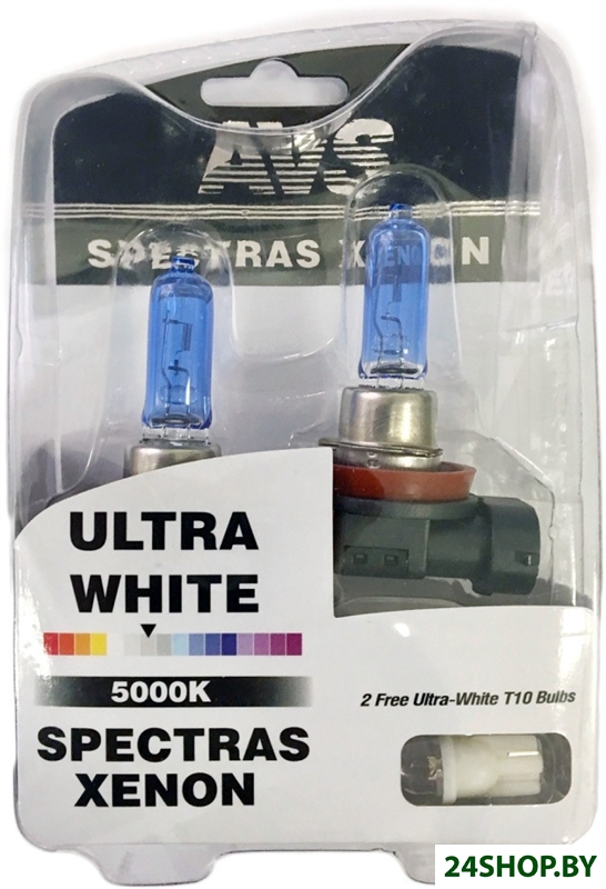 Галогенная лампа AVS Spectras Xenon H11+T10 4шт Галогенная лампа AVS Spectras Xenon H11+T10 4шт