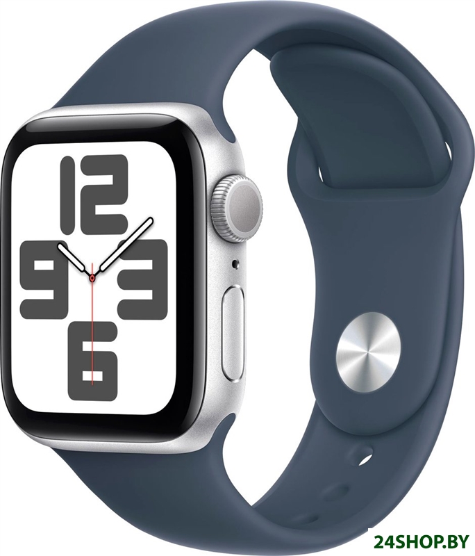 Умные часы Apple Watch SE 2 40 мм (алюминиевый корпус, серебристый/грозовой синий, спортивный силико Умные часы Apple Watch SE 2 40 мм (алюминиевый корпус, серебристый/грозовой синий, спортивный силико