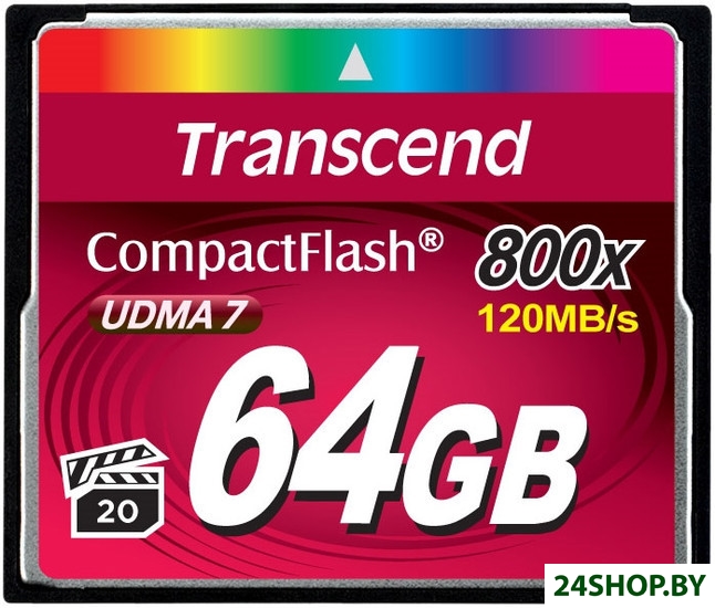 Карта памяти Transcend 800x CompactFlash Premium 64GB (TS64GCF800) Карта памяти Transcend 800x CompactFlash Premium 64GB (TS64GCF800)