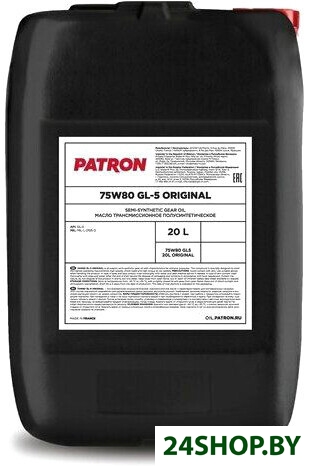Трансмиссионное масло Patron Original GL5 75W80 20 л Трансмиссионное масло Patron Original GL5 75W80 20 л