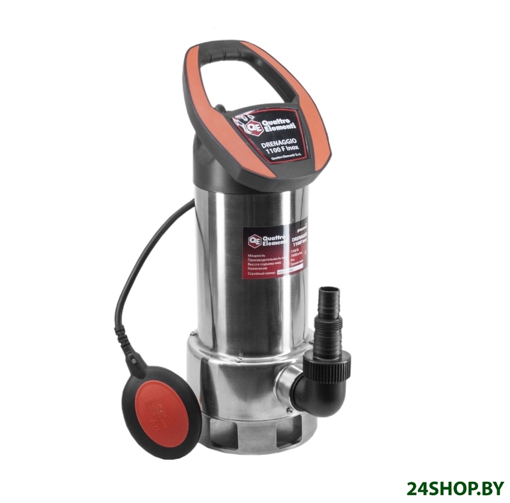 Дренажный насос Quattro Elementi Drenaggio 1100 F Inox Дренажный насос Quattro Elementi Drenaggio 1100 F Inox