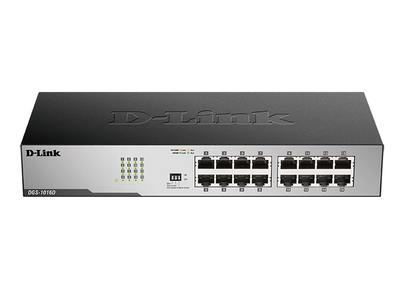 Неуправляемый коммутатор D-Link DGS-1016D/I2A Неуправляемый коммутатор D-Link DGS-1016D/I2A