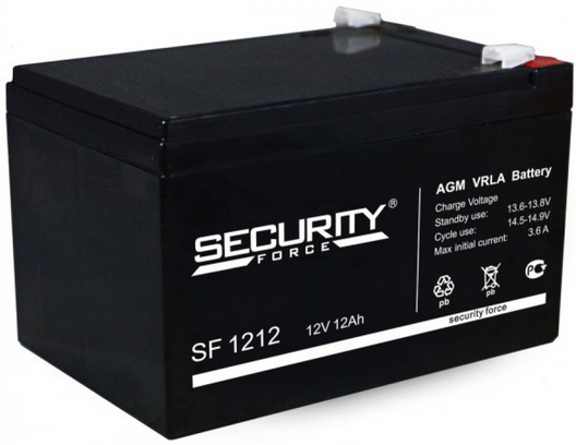 Аккумулятор для ИБП Security Force SF 1212 (12В/12 Ач) Аккумулятор для ИБП Security Force SF 1212 (12В/12 Ач)