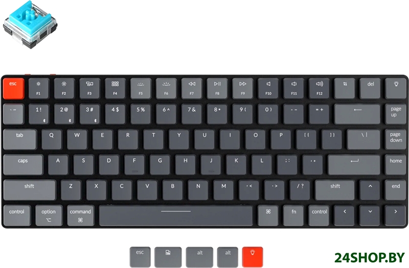 Клавиатура Keychron K3 Wireless V2 RGB K3-E2 (Keychron Low Profile Optical Blue, нет кириллицы) Клавиатура Keychron K3 Wireless V2 RGB K3-E2 (Keychron Low Profile Optical Blue, нет кириллицы)