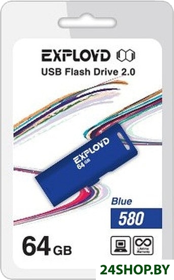 USB флэш-накопитель EXPLOYD 580 64GB синий USB флэш-накопитель EXPLOYD 580 64GB синий