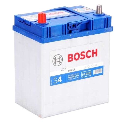 Автомобильный аккумулятор Bosch S4 019 540 127 033 (40 А/ч) JIS Автомобильный аккумулятор Bosch S4 019 540 127 033 (40 А/ч) JIS