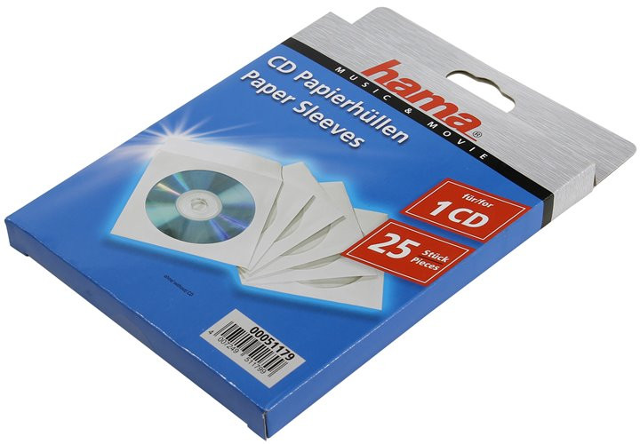 Конверты Hama 51179 для CD/DVD (уп. 25 шт) Конверты Hama 51179 для CD/DVD (уп. 25 шт)