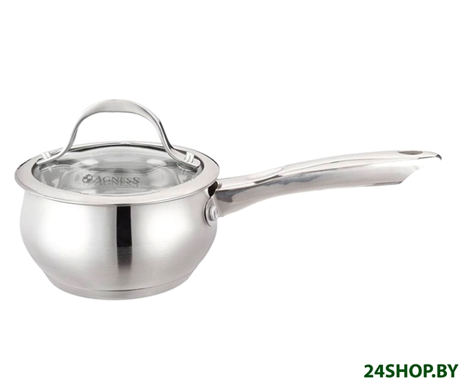 Кастрюля с длинной ручкой Agness 937-350 Кастрюля с длинной ручкой Agness 937-350