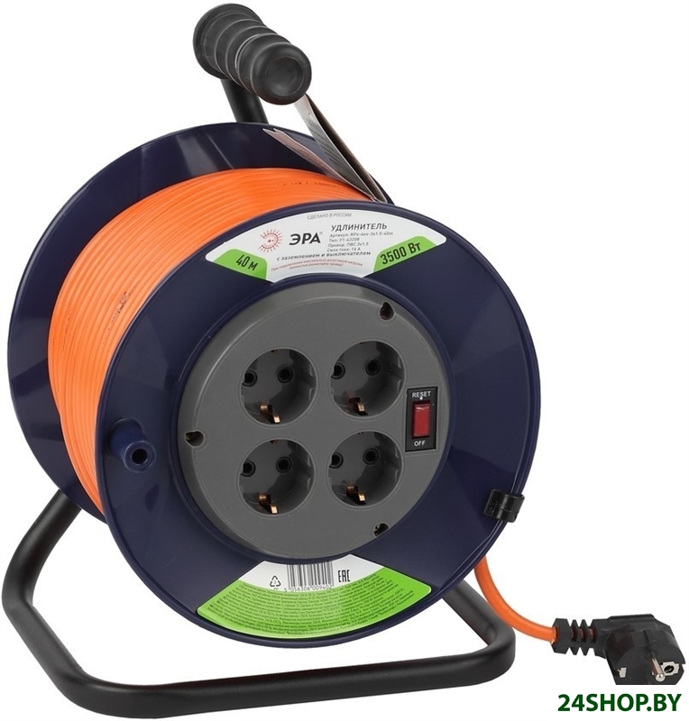 Удлинитель на катушке ЭРА RPx-4es-3x1.5-40m Б0046836 Удлинитель на катушке ЭРА RPx-4es-3x1.5-40m Б0046836