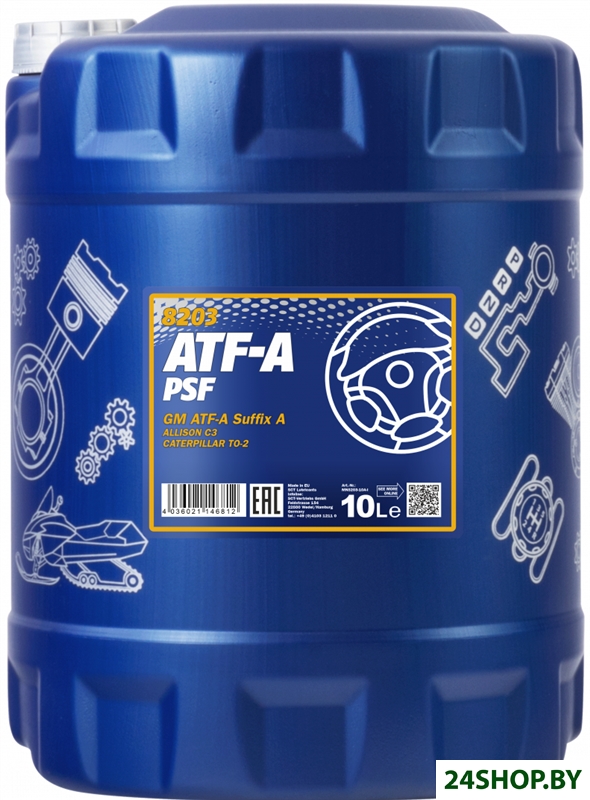 Трансмиссионное масло Mannol ATF-A PSF 10л Трансмиссионное масло Mannol ATF-A PSF 10л
