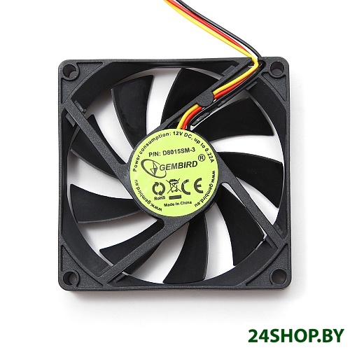 Кулер для корпуса Gembird D8015SM-3 (80 мм) Кулер для корпуса Gembird D8015SM-3 (80 мм)