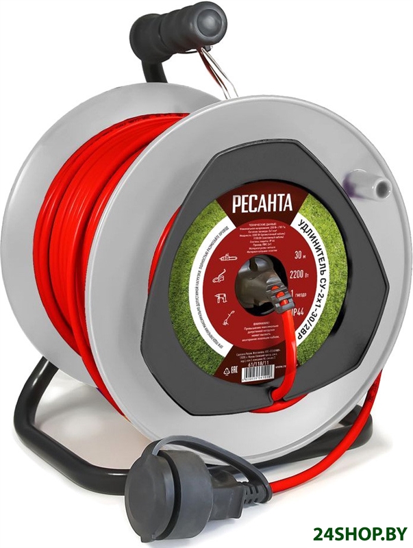 Удлинитель на катушке Ресанта СУ-2x1-30/2ВР Удлинитель на катушке Ресанта СУ-2x1-30/2ВР