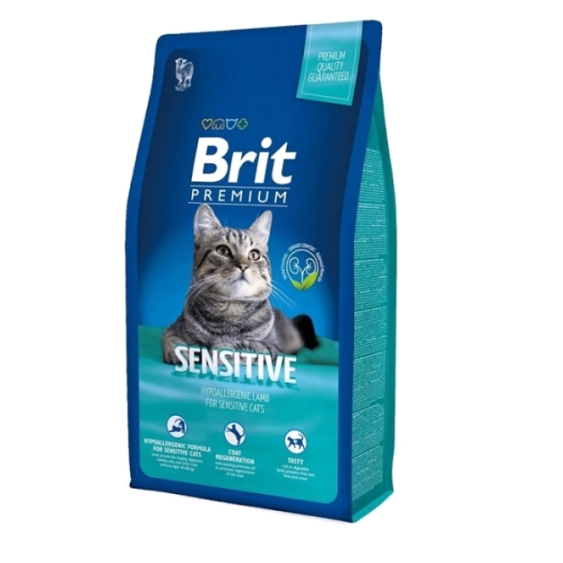 Сухой корм для кошек Brit Premium Cat Sensitive (1,5 кг) Сухой корм для кошек Brit Premium Cat Sensitive (1,5 кг)
