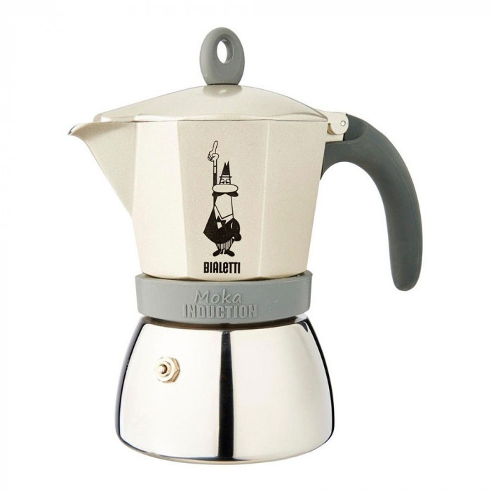 Гейзерная кофеварка Bialetti Moka Induction Express Light Gold (3 порции) Гейзерная кофеварка Bialetti Moka Induction Express Light Gold (3 порции)