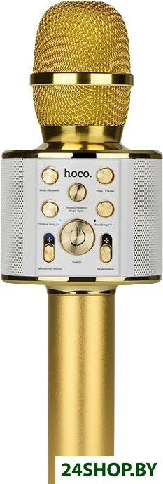 Bluetooth-микрофон Hoco BK3 (золотистый) Bluetooth-микрофон Hoco BK3 (золотистый)