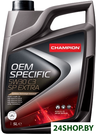 Моторное масло Champion OEM Specific 5W-30 C3 SP Extra 5л Моторное масло Champion OEM Specific 5W-30 C3 SP Extra 5л