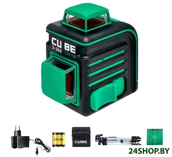 Лазерный нивелир ADA Instruments Cube 2-360 Green Professional Edition А00534 Лазерный нивелир ADA Instruments Cube 2-360 Green Professional Edition А00534