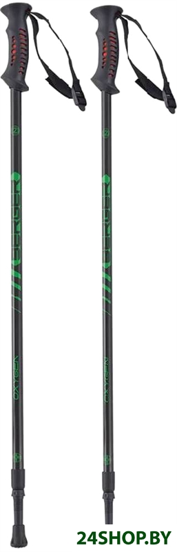 Палки для скандинавской ходьбы Berger Oxygen 77-135 (черный/зеленый) Палки для скандинавской ходьбы Berger Oxygen 77-135 (черный/зеленый)
