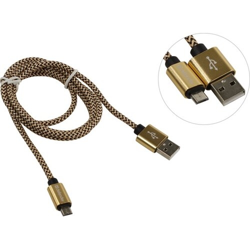 Кабель Defender USB08-03T Pro (золотистый) Кабель Defender USB08-03T Pro (золотистый)